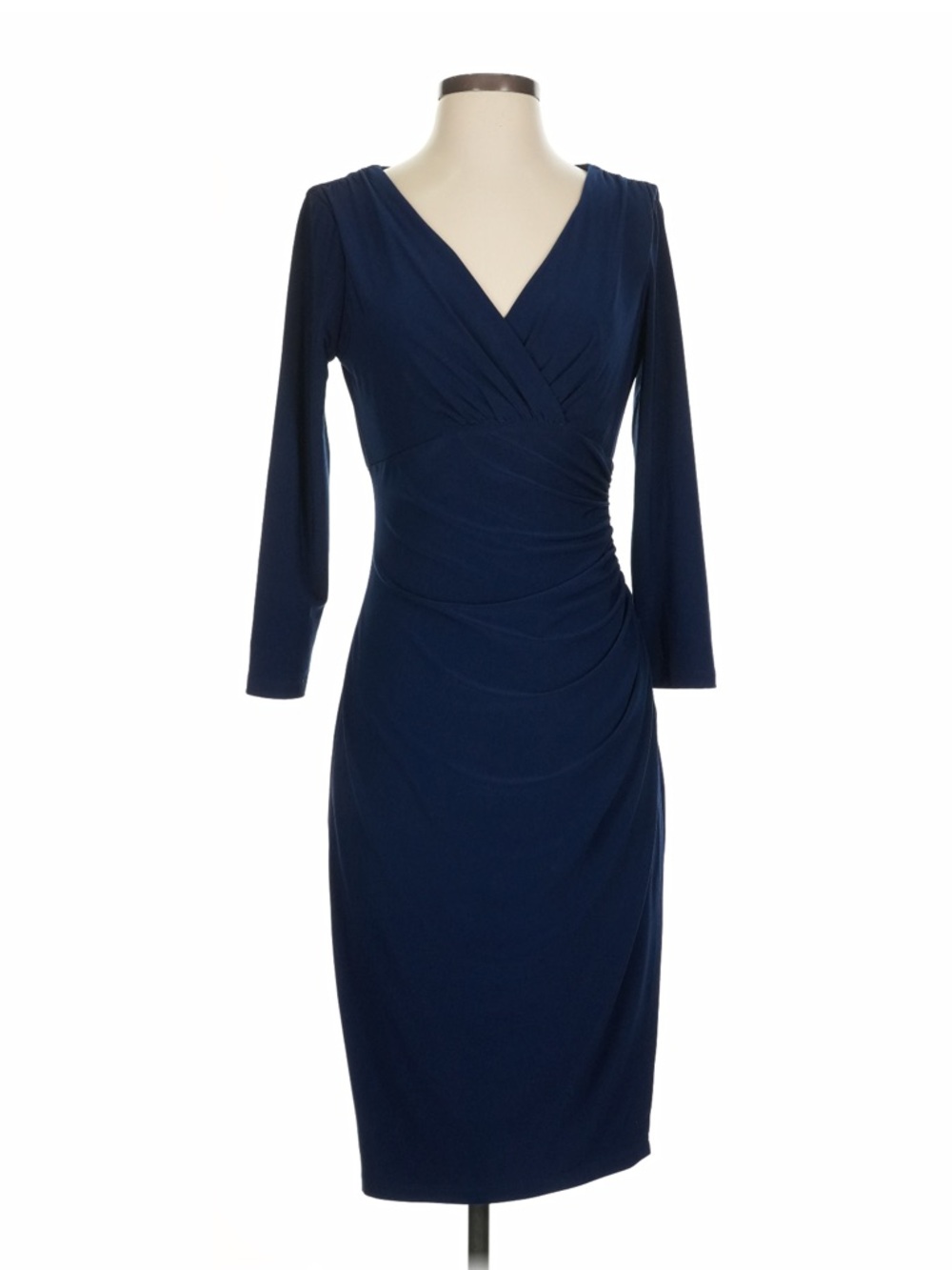 Ralph Lauren Midnight Blue V-Neck Dress FLAWED